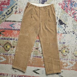Orvis Corduroy Pants Trousers Beige/Sand Mens Tag Size 36 Hand Measures 34x32